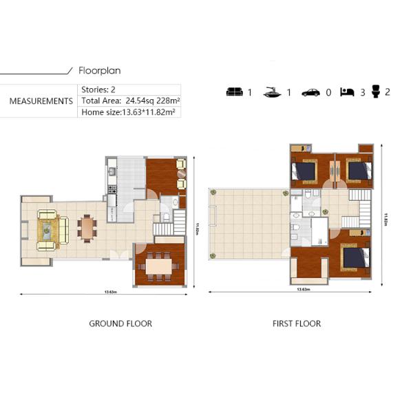 Morden House Design Prefab Villa / Prefab Steel Frame от производителей стальных рамок