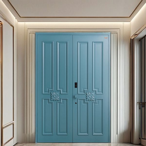 Anti Theft Custom Steel Security Doors Soundproof Security Entrance Door Doorbell Optional