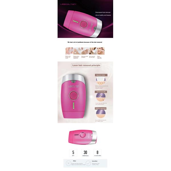 Handheld Laser Hair Removal Device , Permanent Hair Removal Machine For Home Use