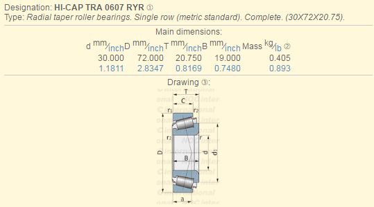 KOYO Дешевая цена TRA0607 Конический роликовый подшипник TRA0607RYR TRA0607 RYR Конический роликовый подшипник
