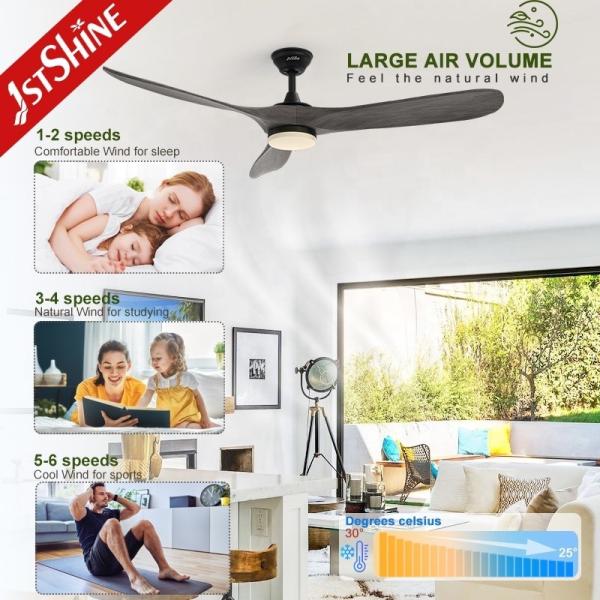 O ventilador de teto de madeira personalizado da 1stshine com luz é a adição perfeita para qualquer espaço.