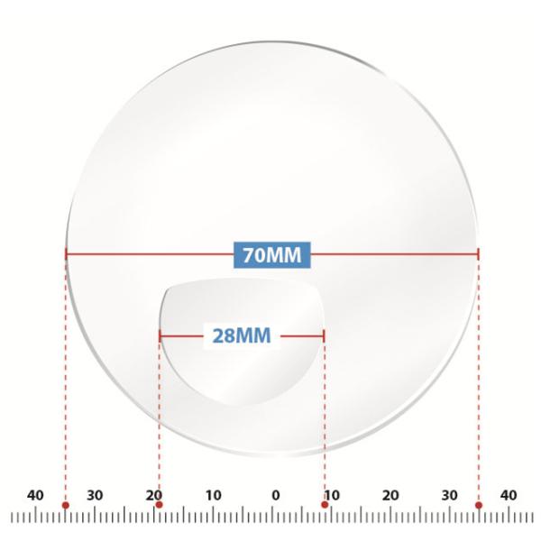White 1.499 Index Flat Top Bifocal Lenses Without Coating CR39 Material