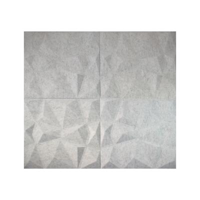 Carreaux acoustiques polyvalents en fibre de polyester 3D inoffensifs ignifuges