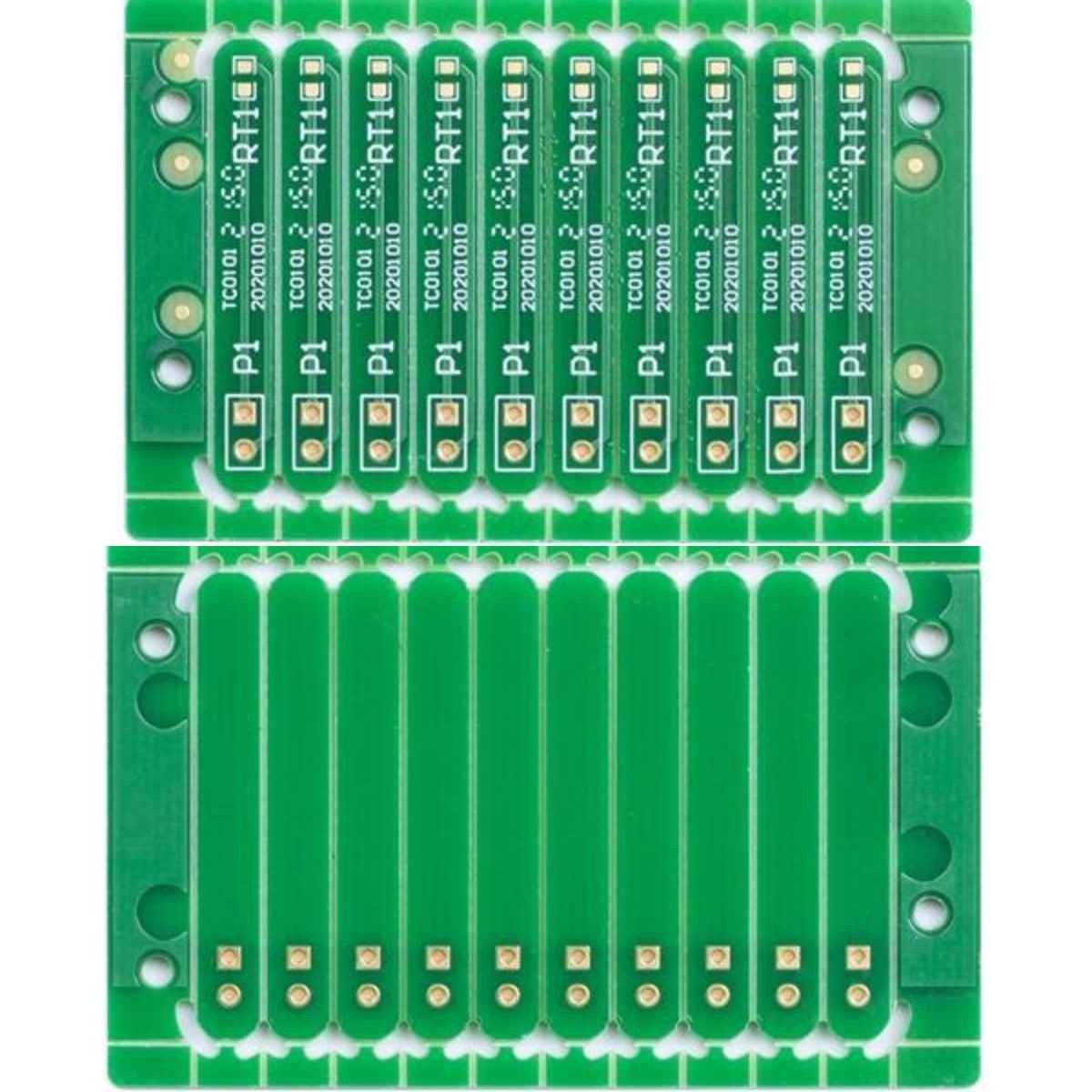 плата с печатным монтажом 1oz зеленого цвета PCB FR4 быстрого поворота 1.6mm двойная, который встали на сторону закончила