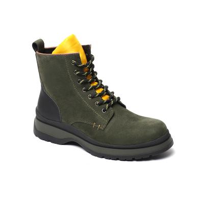 Velvet Sock Euro 40size Mens Leather Casual Boots Spring Olive Green