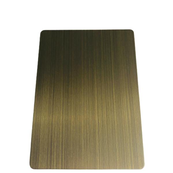 304 316 Brushed Bronze Antique Stainless Steel Sheet Wall Decoration 2mm Thickness