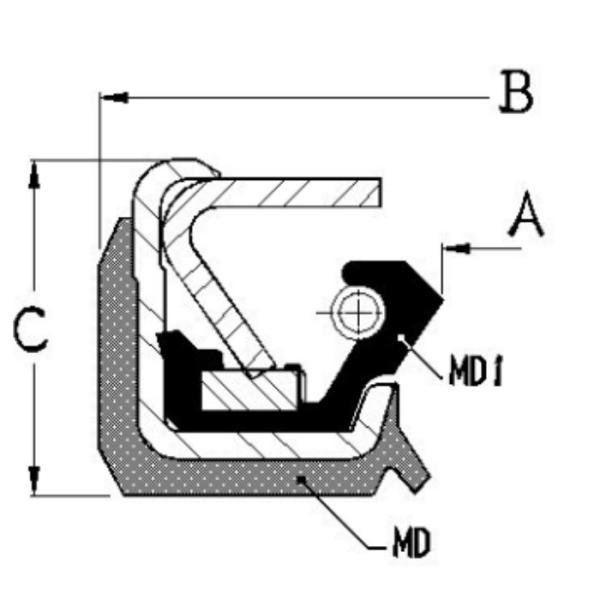 NBR80 Rotary Shaft Seals , Hydraulic Pump Oil Seal For Rotating Shaft TCN Style