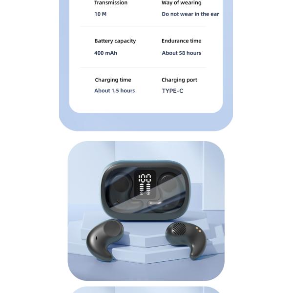 Беспроводные носимые стерео наушники с BT 5.3 и AI Call Noise Cancelling 30H Playtime