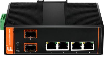 Industiral Gigabit Central Ethernet Switch 4x10/100/1000Base-TX + 2x1000Base-FX SFP