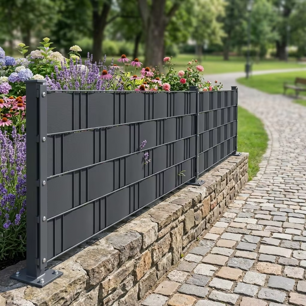 19cm 4.75cm Width Garden PVC Fence Tape UV Resistant Privacy Screen Strip Roll for Garden