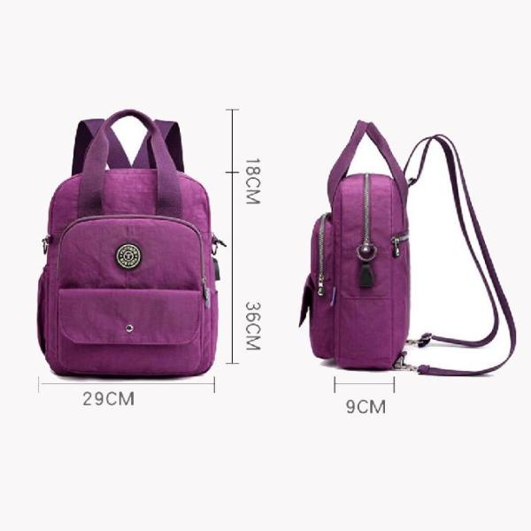 Nylon USB Charging Stylish Travel Backpacks For Girl