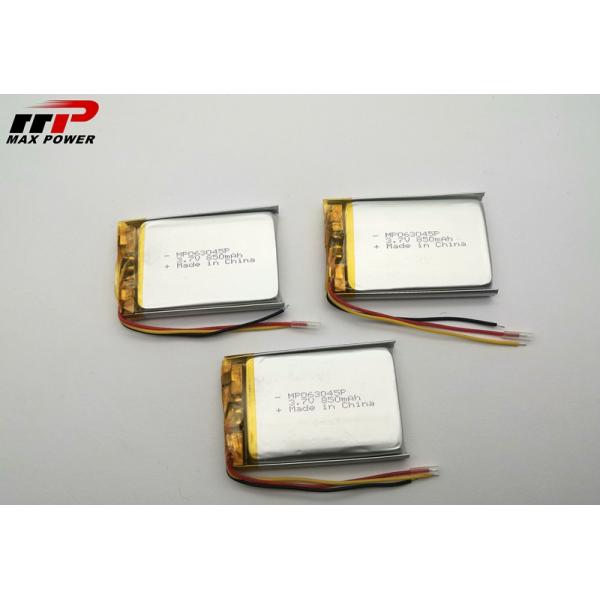 батарея иона 3.7V 603045 850mAh Li перезаряжаемые для медицинской службы