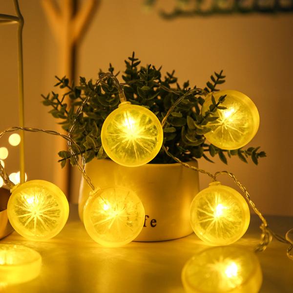 Battery power Lights LED Lemon Waterproof Outdoor String Lights for Garden Patio Gate Yard Party Wedding Outdoor
