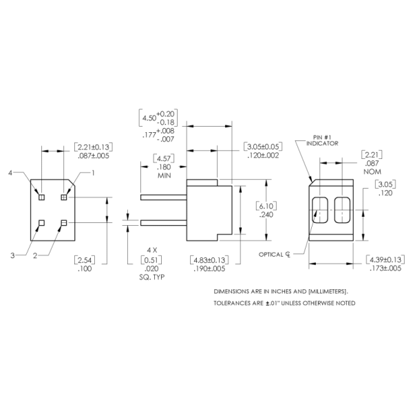 Infrared LED Reflective Object Sensor OPTEK OPB606C Non Contact Detection for Machine and Assembly Line
