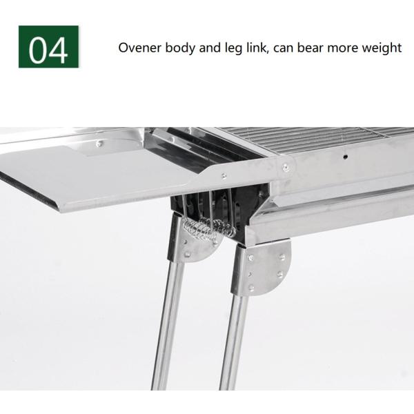 Grill de barbacoa de carbón plegable pequeño y portátil con dispositivo de seguridad de agotamiento de oxígeno