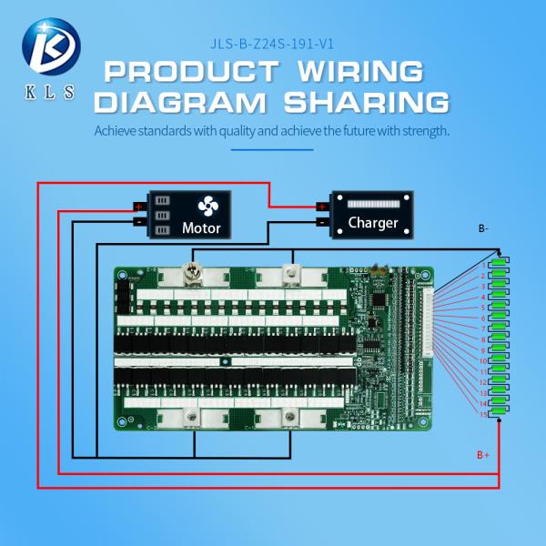 KLS 24V lifepo4 bms 6s バッテリー管理システム 10A 20A 40A 50A 60A 80A 100A pcbボード バランス&スイッチ付き 6s bms