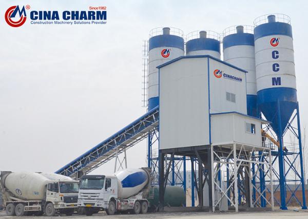 Electric HZS60 60m3/H RMC Batching Plant With PLD1600