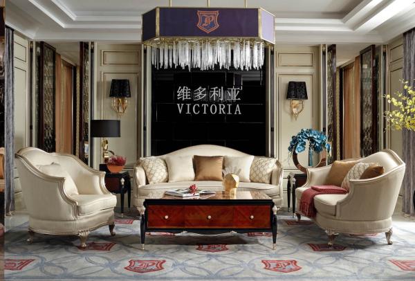French New Classical Solid Wood Furniture Sofa Spray Gold Oil frame Living Room fabric Sofa French All-room furniture