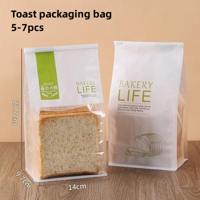 Eco Friendly Biodegradable Custom Logo Le Toast Bakery French Baguette Packaging Paper Reusable Bread Bag with Window