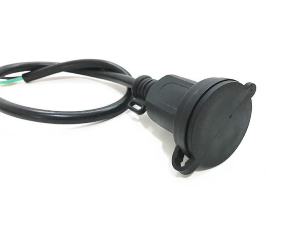American standard 3pin black extension power cord female plug 0.5m-10m copper power extension cable