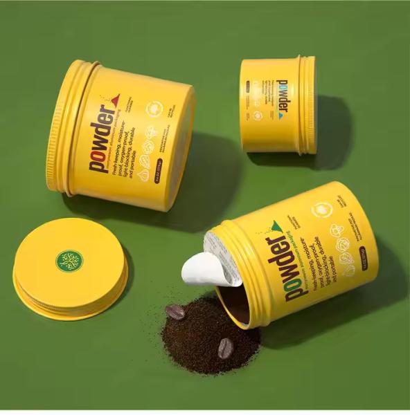250ml-500ml Capacity Metal Packing Tin Containers 30g-150g Aluminum Packaging Tins For Coffee Matcha Powder Tea Milk Snacks