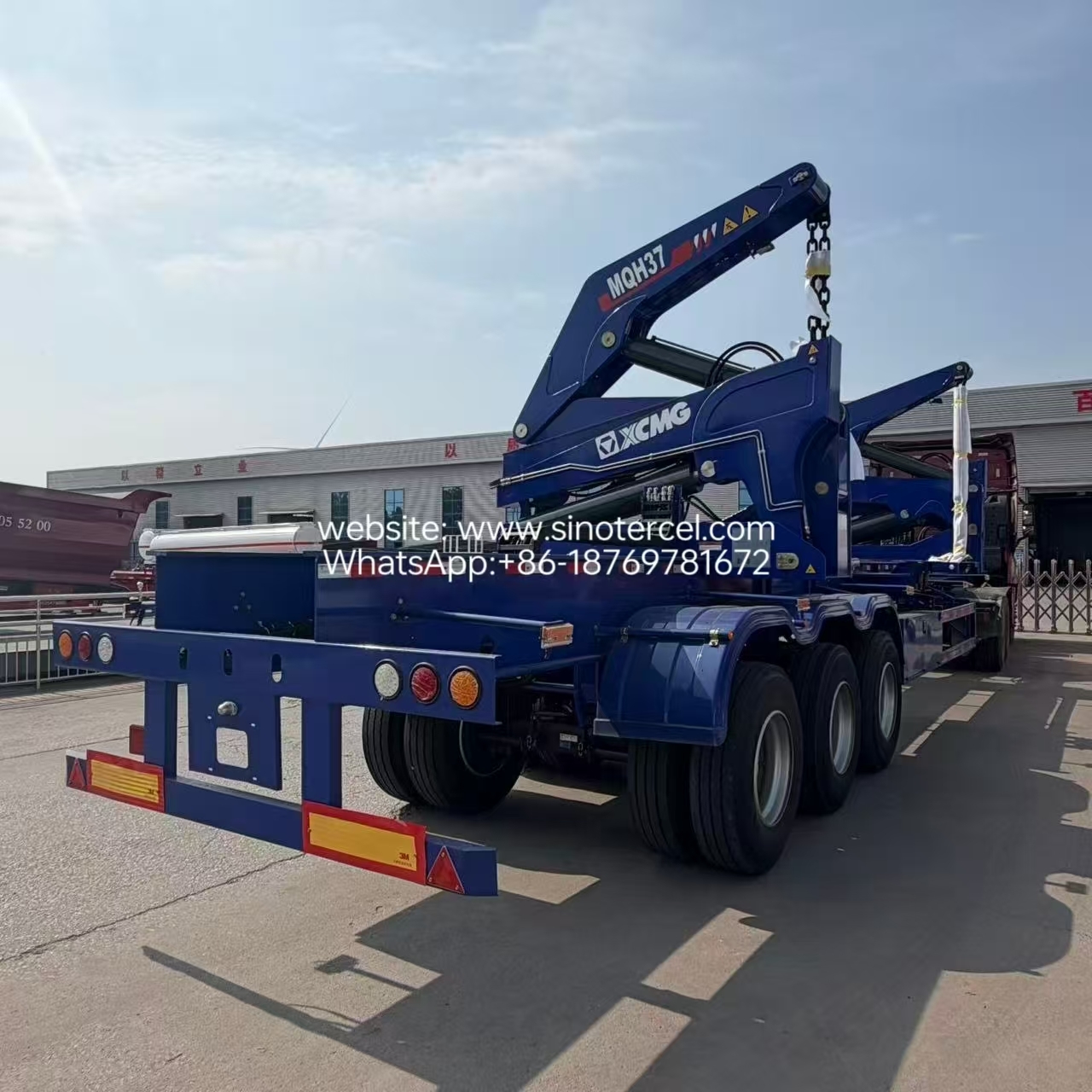 3-axle 40ft Side Loader Trailer , Container Side Lifter
