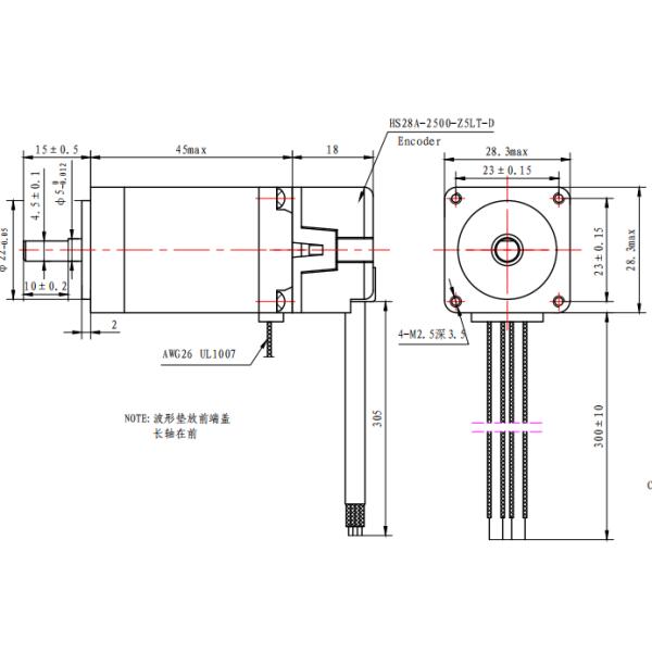 кодировщика мотора петли NEMA 0.95Amp 11 98mN.M мотор близкого Stepper для машины CNC