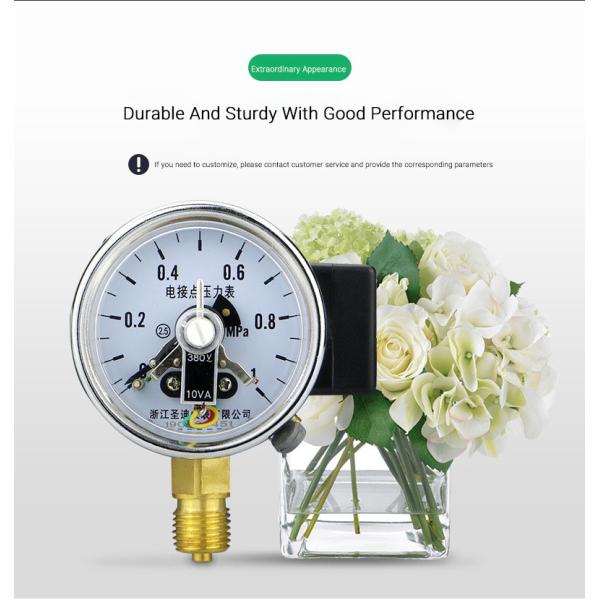High Pressure Hydraulic Oil Pressure Gauge with Electrical Contact Range 60MPa
