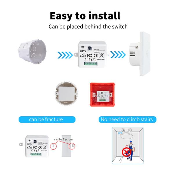 orelha do router do rádio do interruptor 3,0 do toque de 16A Zigbee fora no dispositivo