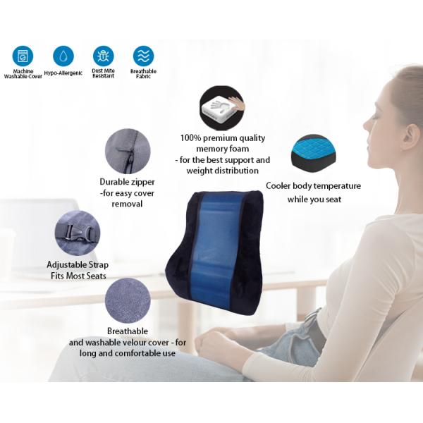 Memory Foam Lumbar Pillow Ergonomic Chair Cushion for Customized Support and Comfort