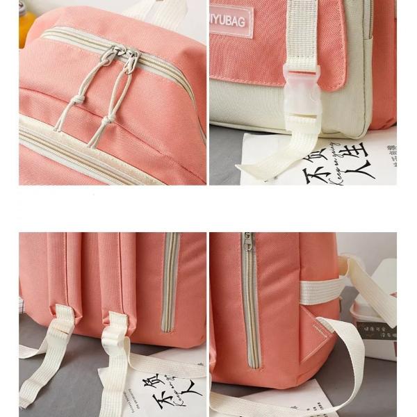 OEM 1.35 Inch Girls School Bag Set Large Capacity 5 In 1 Backpack Sling Pencil Bag