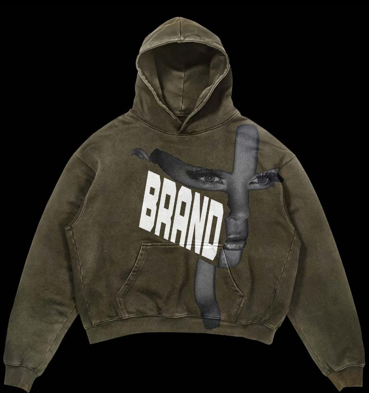 OEM/ODM Heavyweight New Fashionable Custom Logo Printing Hoodie Men Streetwear Distressed Acid Wash 450 500gsm Cotton Hoodies