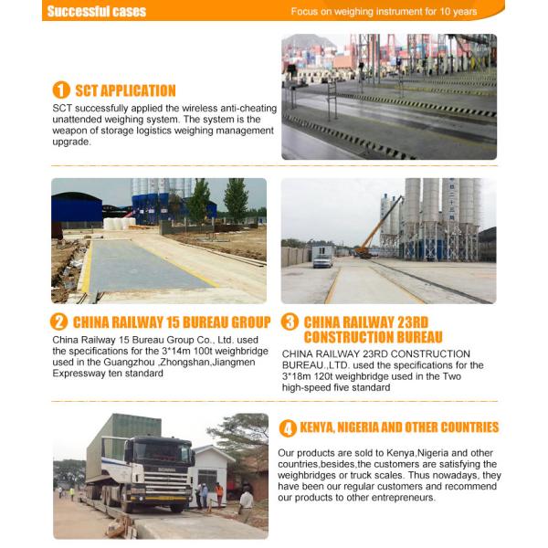 80 Ton Rated Load Static Commercial Truck Scales Weighing Systems 20KG Accuracy