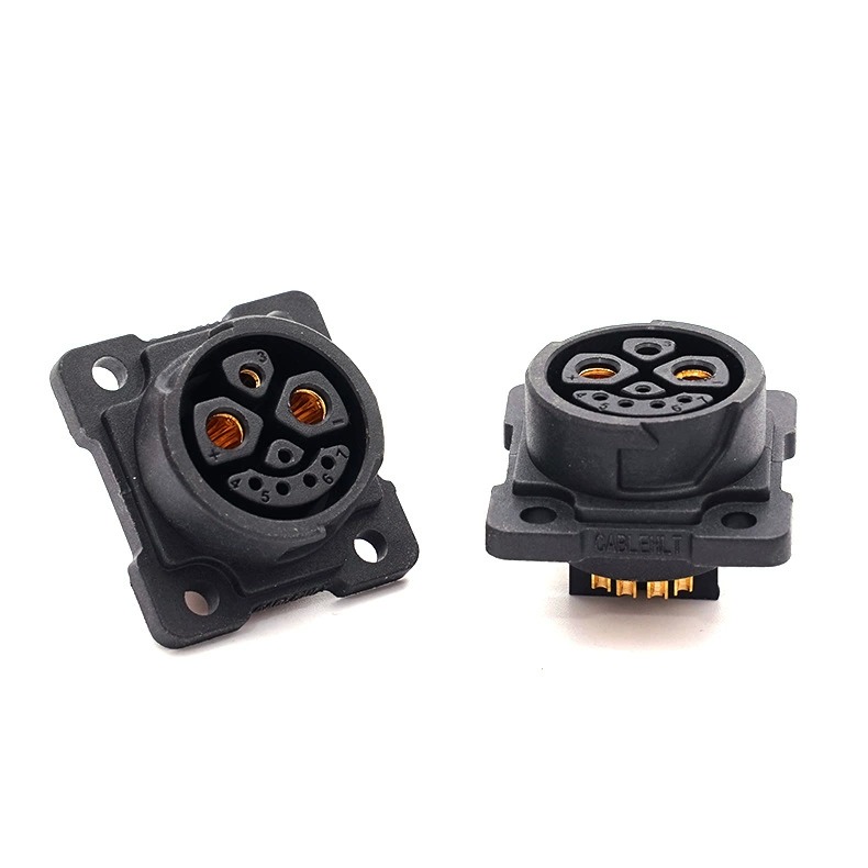 M25 Female Socket Quick Lock Connector 2+1+5 For Shared Electric Bikes Charging