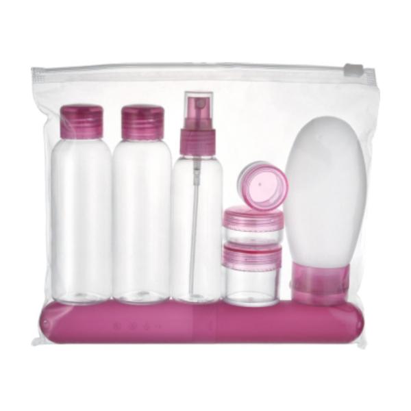 Empty Plastic Bottles and Jars Travel Set for Personal Care PET Material Acceptable Logo