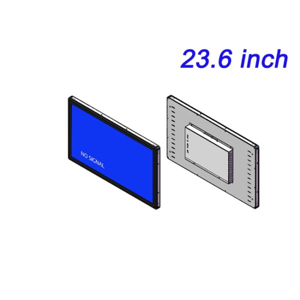 23.6 inch High Definition Embedded Remote Control Loop Playback Multifunctional Industrial HDMI LCD Panel