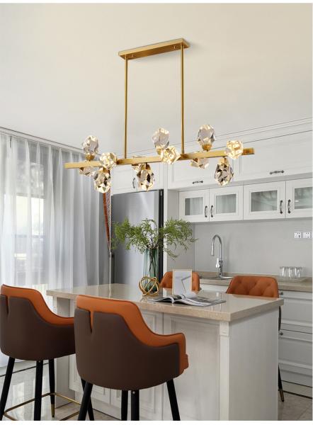 Modern Circle Rectangle Chandelier Lighting Living Dining Room Diamond Crystal Hanging Lamp(WH-CY-185)