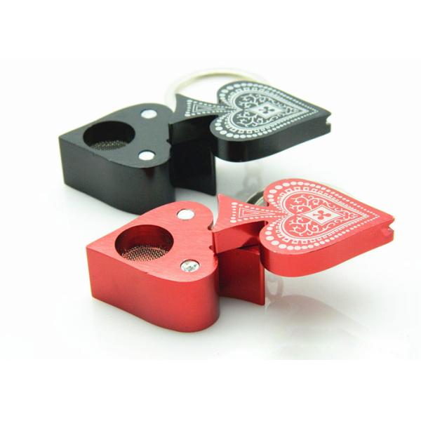Cute Portable Aluminum Smoking Pipe Key Buckle Style 13*38mm Size