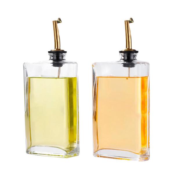 Dispensateur d'huile en verre de 500 ml sur mesure B2B Dispensateur d'huile en verre de 500 ml Dispensateur d'huile en acier inoxydable antigouttes Dispositif de protection V