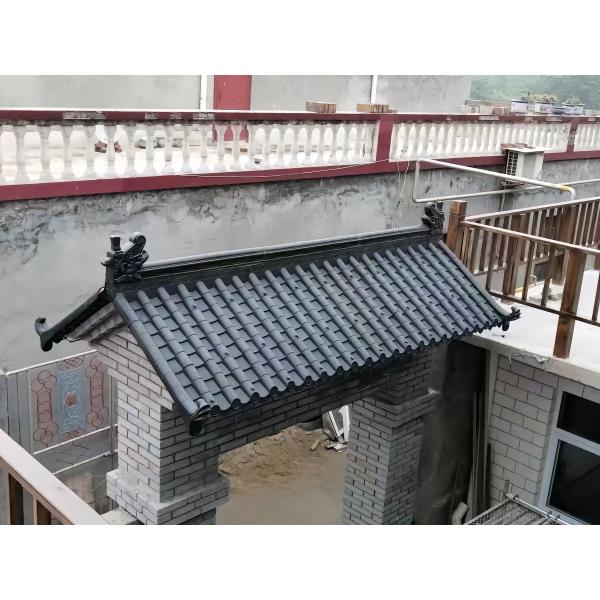Chinese Traditional Roof Plastic Light PVC Tiles for Garden Wall Fence