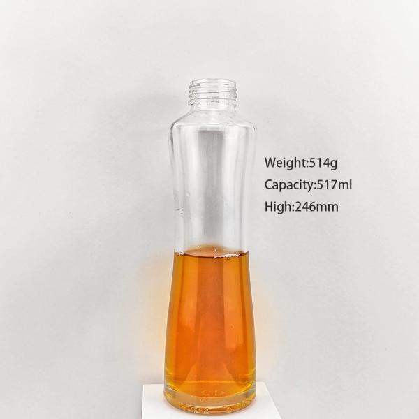 Hot Stamping Glass Bottle for Wine Liquor Brandy Gin Rum Tequila Vodka 750ml Capacity