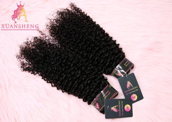 Full Cuticle Malaysian 100% Virgin Indian Human Hair Deep Curly Extensions