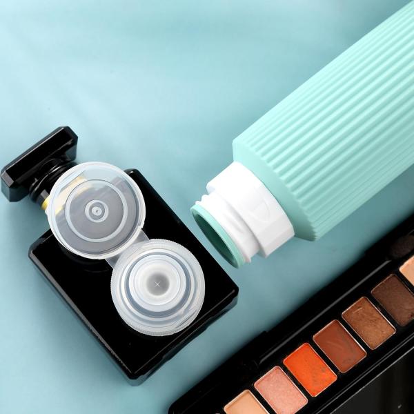 Leak Proof Refill Plastic Silicone Travel Bottle Kit for Toiletries 6oz 177ml