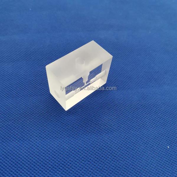 Professional Custom High Light Transmission Side Thread Quartz Glass Sheet