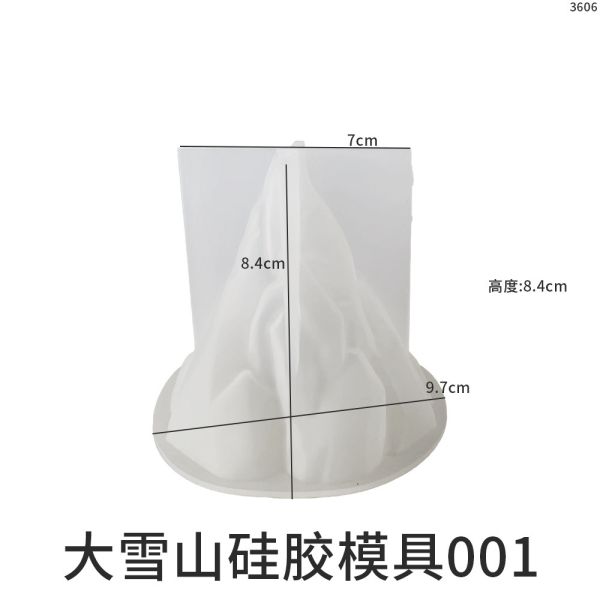 DIY Snow Mountain Aromatherapy Candle Mold Flame Mountain Single Three Dimensional Cone Iceberg Ice Cream Gypsum Silicone Mold
