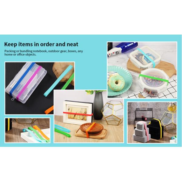Silicone Rubber Gift Bow Wrapping Elastic Band for Easy Notebook Outdoor Gear Packing