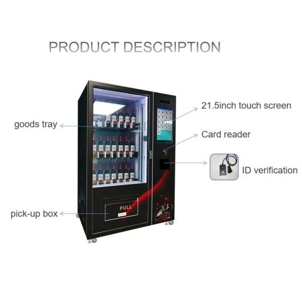 Commercial Alcohol Vending Machine With Lift System and Age Verification for Glass Bottled Beer Wine Sales