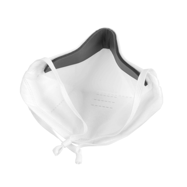 Hubei Haixin N95 Disposable Respirator Mask Particle Resistant FFP2 Duck Bill V Shape with White Tie-on Earloop Medical Masks