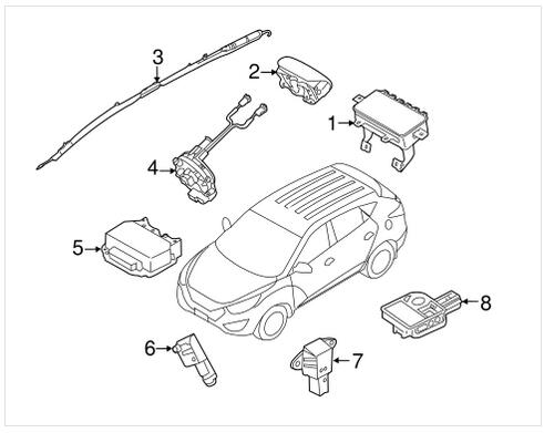Hyundai Tucson IX35 2011-2015 Steering Wheel Clock Spring 93490-2M300