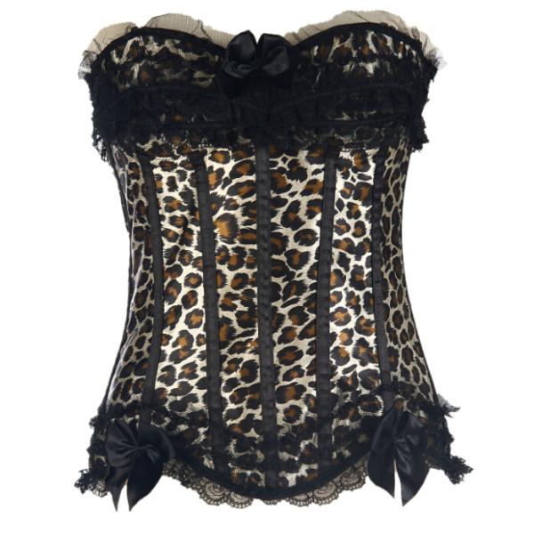 Sexy Striped lepard spot Corset